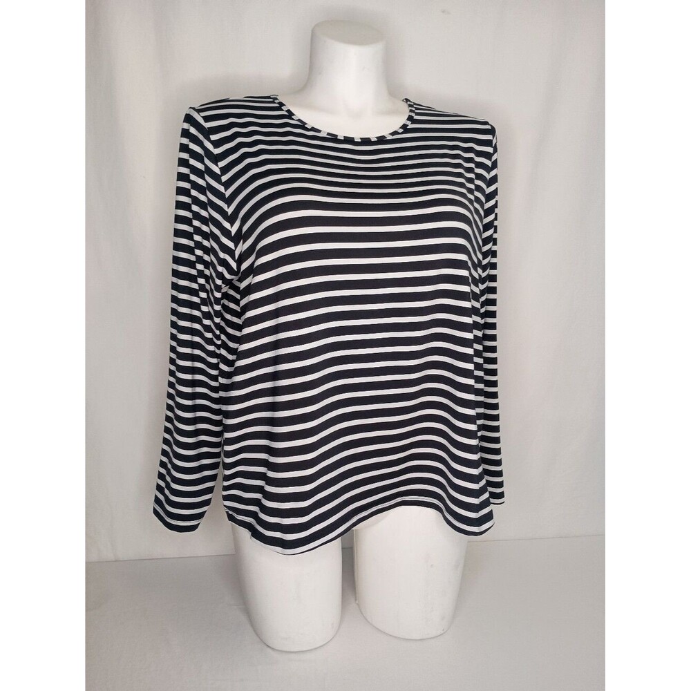 Lands'End Women's Size 2X Stripes Nautical Blouse Coastal Top